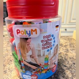 128-Piece Kids Building Block Set